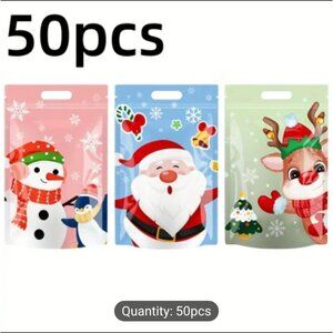 50pcs Christmas Candy Bags , 6 x9 inches